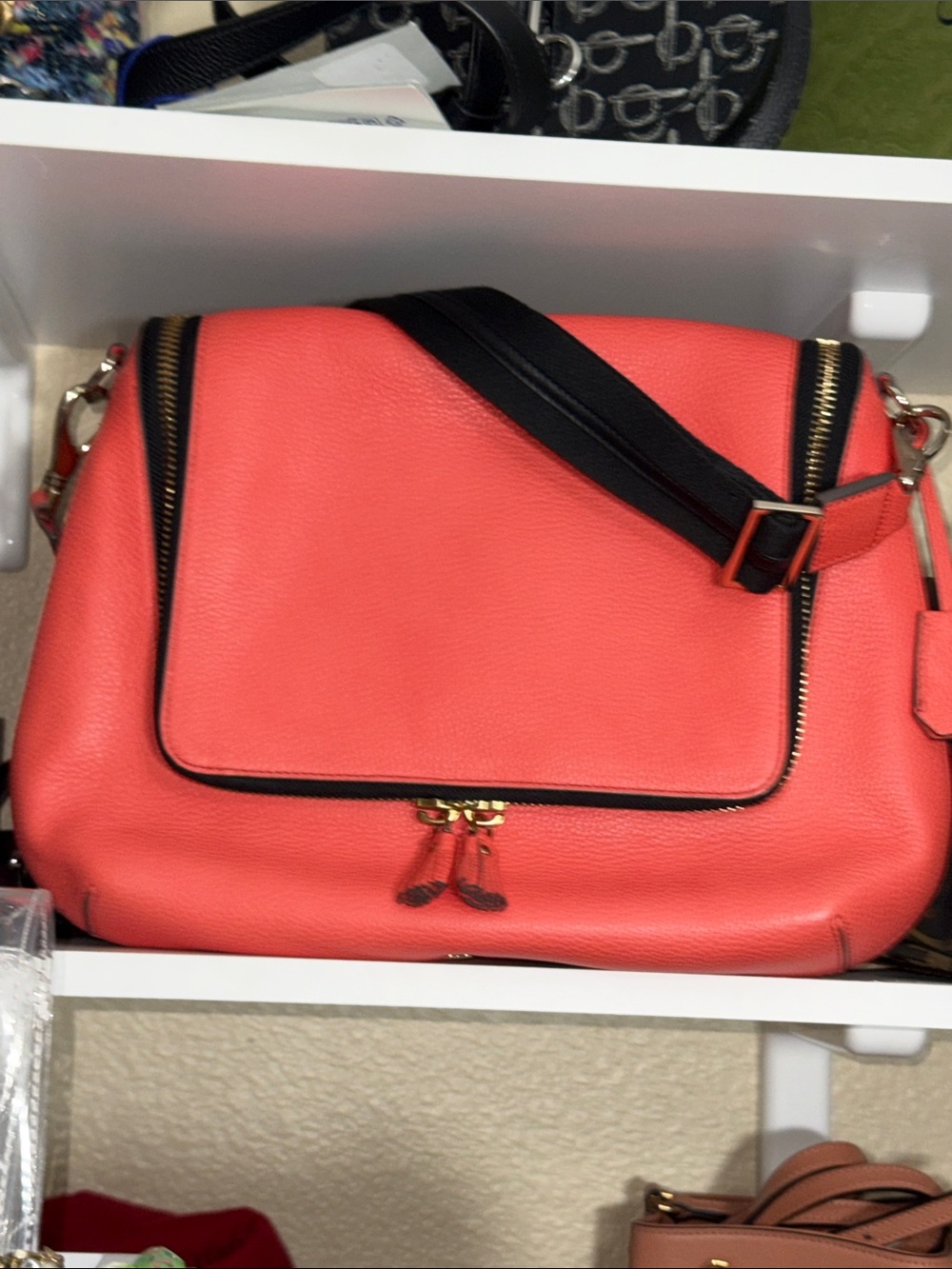 NEW $1400 Anya Hindmarch leather large Coral Crossbody Bag meswith Tassel Detail - Picture 12 of 12